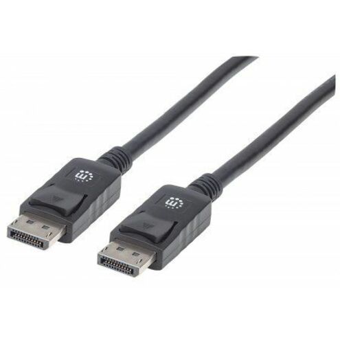 DisplayPort 1.2 Cable, 4K@60hz, 2m, Male to Male, With Latches, Fully Shielded, Black, Lifetime Warranty, Equivalent to DISPL2M