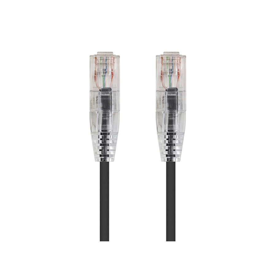 Monoprice SlimRun Cat6 28AWG UTP Ethernet Network Cable, 2ft Black