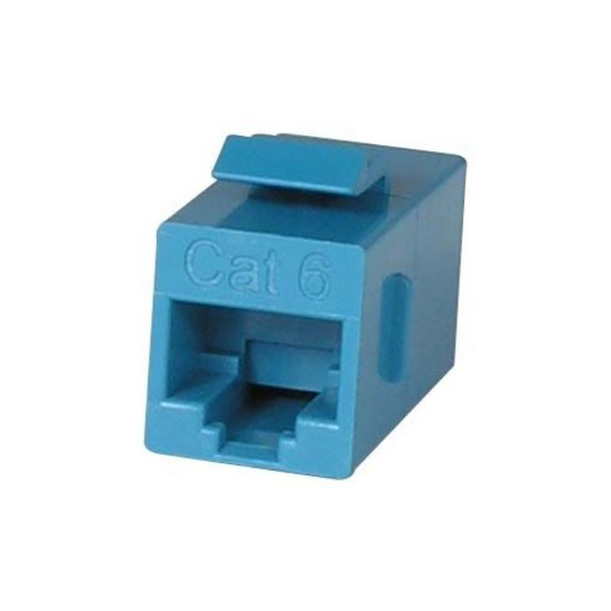 Unirise Cat6 RJ45 Keystone In-line Coupler, Blue