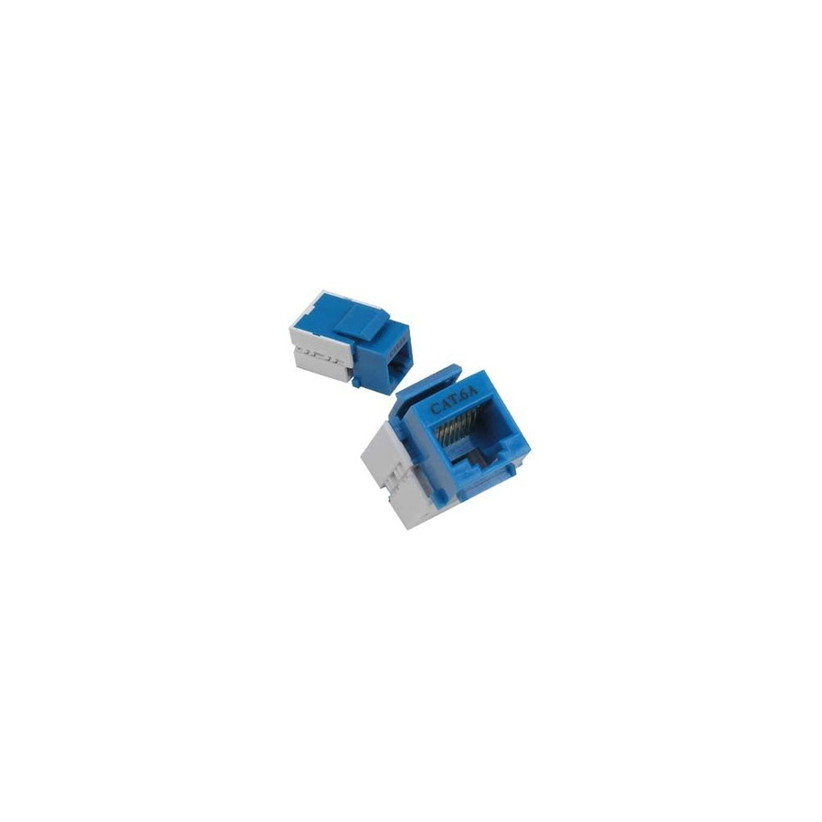 Unirise Cat6A UTP Keystone Jack, Blue