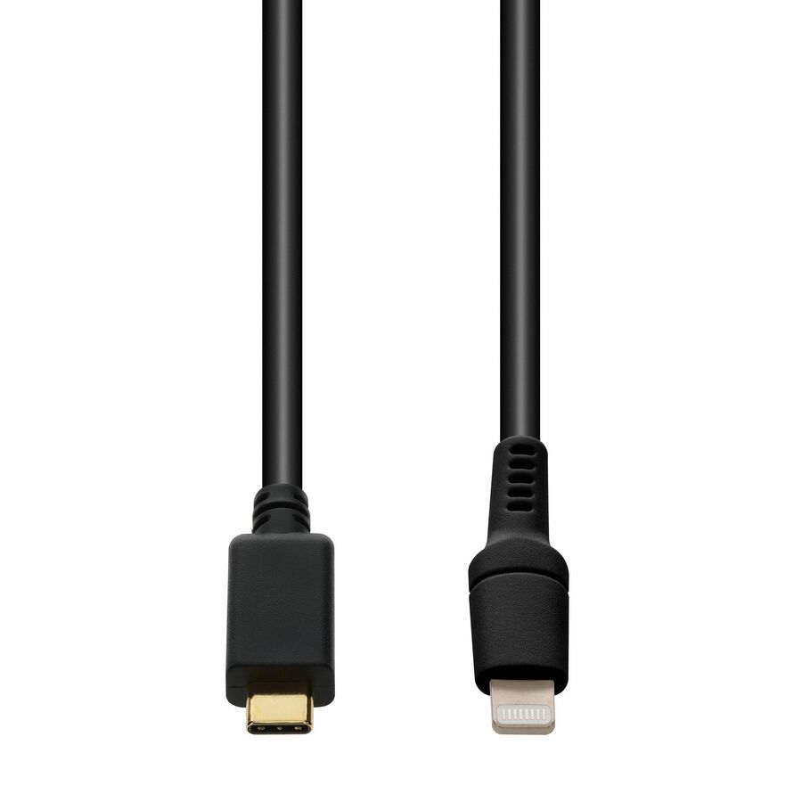 AddOn 1m USB C (Male) to Lightning Cable (Male) to (Male) Black Cable, MFI, 480Mbps