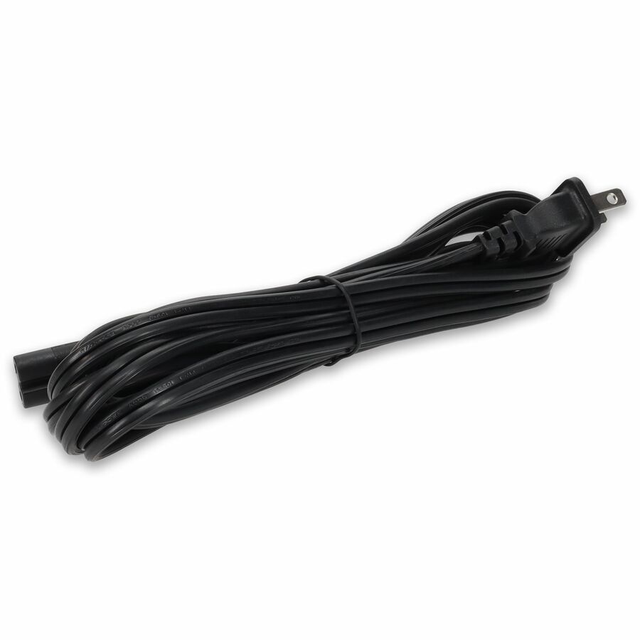 AddOn 10ft NEMA 1-15P Male to C7 Female 18AWG 100-250V at 10A Black Power Cable