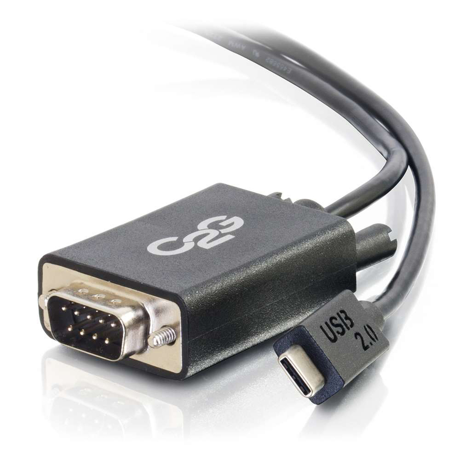 C2G USB C to DB9 Serial Adapter Cable - USB C 2.0 - M/M