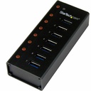 StarTech 7 Port USB 3.0 Hub - 5Gbps - Desktop or Wall-mountable Metal Enclosure