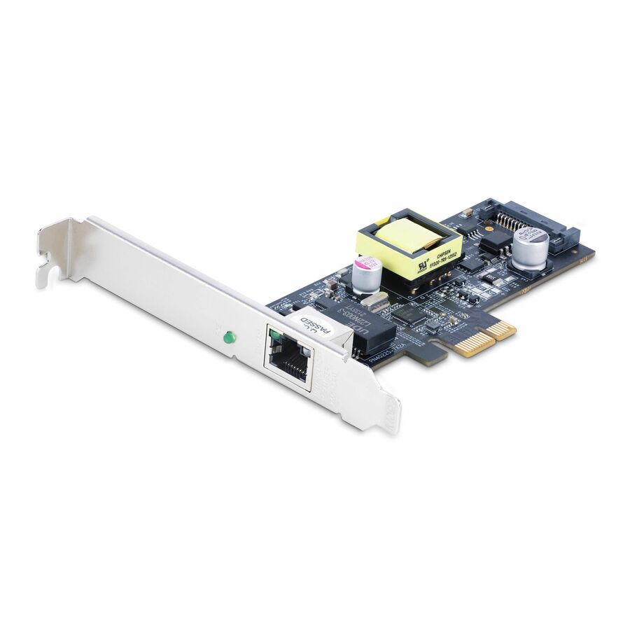 StarTech.com 1-Port 2.5Gbps PCI Express PoE Network Card, Intel I225-V, PCIe 802.3af/at PoE+ Multi-Gigabit NIC, SATA Powered Ethernet Card - 2.5Gbps PoE network card w/ Intel® I225V supports 802.3af/at PoE+ up to 30W PSE and 25.5W PD at 48V DC; NBASE-T, Multi-Gigabit Ethernet, Intel vPro, PXE boot, PCI Express 2.0; Incl. low-profile bracket; Supports Windows, Linux