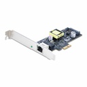 StarTech.com 1-Port 2.5Gbps PCI Express PoE Network Card, Intel I225-V, PCIe 802.3af/at PoE+ Multi-Gigabit NIC, SATA Powered Ethernet Card - 2.5Gbps PoE network card w/ Intel® I225V supports 802.3af/at PoE+ up to 30W PSE and 25.5W PD at 48V DC; NBASE-T, Multi-Gigabit Ethernet, Intel vPro, PXE boot, PCI Express 2.0; Incl. low-profile bracket; Supports Windows, Linux