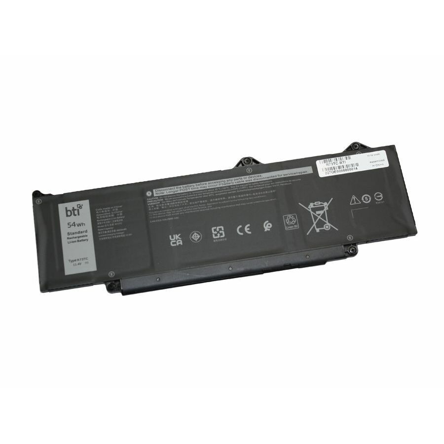 BTI R73TC-BTI 11.4V 54WHR LI-ION BATTERY 09HKT5, 9HKT5, CN-09HKT5, R73TC LATITUDE 3340, LATITUDE 3440, LATITUDE 3540, LATITUDE 5340, LATITUDE 5340 2-IN-1, LATITUDE 5440, LATITUDE 5540, PRECISION 3480, PRECISION 3580