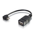 C2G 6in OTG Adapter Cable - USB Mobile Adapter - USB Micro B to A - M/F