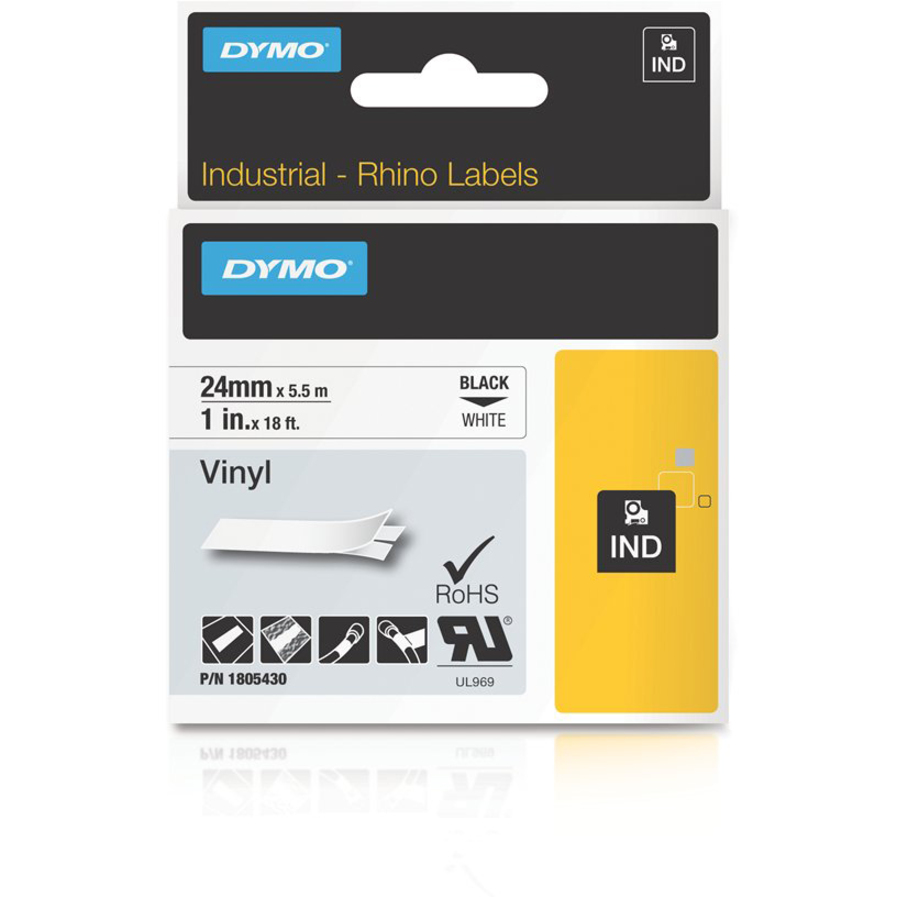 Dymo Black on White Color Coded Label