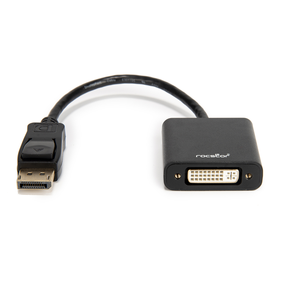 Rocstor Active DisplayPort® to DVI Adapter - 4K@30Hz - Resolutions up to 3840x2160