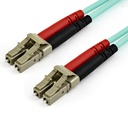 StarTech 7m (22ft) LC/UPC to LC/UPC OM3 Multimode Fiber Optic Cable, Full Duplex 50/125 Zipcord, 100G, LSZH Fiber Jumper Cord
