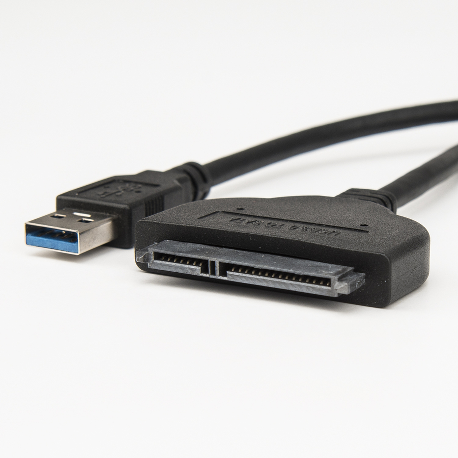 Rocstor Premium 20in 2.5" SATA III to USB 3.0 Hard Drive Adapter Cable w/ UASP - SATA to USB 3.0 Converter for SSD / HDD - SATA/USB for Notebook, Ultrabook, Storage Drive, Hard Drive, Solid State Drive - 50cm - 1 Pack - 1 x Male SATA, 1 x Male Power - 1 x USB Type A Male - SSD / HDD Converter Cable with UASP