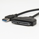 Rocstor Premium 20in 2.5" SATA III to USB 3.0 Hard Drive Adapter Cable w/ UASP - SATA to USB 3.0 Converter for SSD / HDD - SATA/USB for Notebook, Ultrabook, Storage Drive, Hard Drive, Solid State Drive - 50cm - 1 Pack - 1 x Male SATA, 1 x Male Power - 1 x USB Type A Male - SSD / HDD Converter Cable with UASP