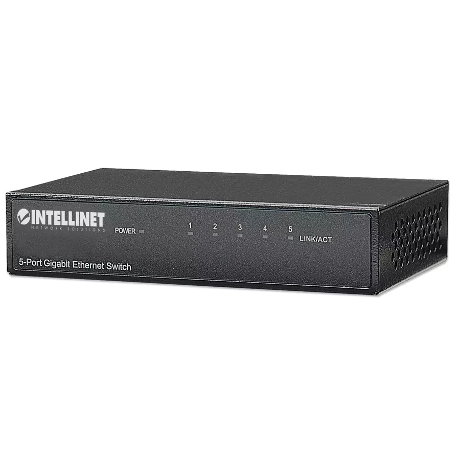 Intellinet Network Solutions 5-Port Gigabit Office Switch, Desktop, Metal Housing