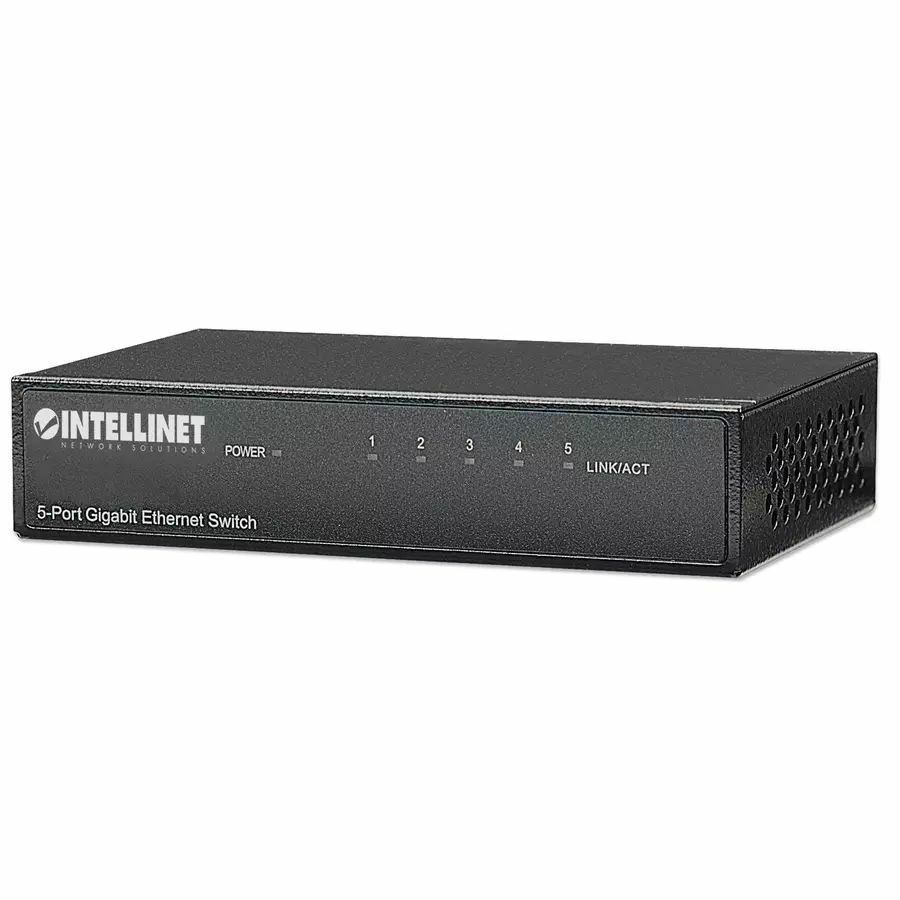 Intellinet Network Solutions 5-Port Gigabit Office Switch, Desktop, Metal Housing