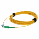 AddOn 15m ASC (Male) to LC (Male) Yellow OS2 Simplex OFNR (Riser-Rated) Fiber Patch Cable