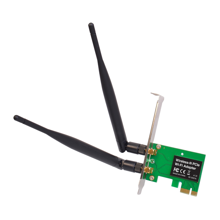 SIIG IEEE 802.11n Wi-Fi Adapter for Desktop Computer - PCI Express - 300 Mbit/s - 2.40 GHz ISM - Internal