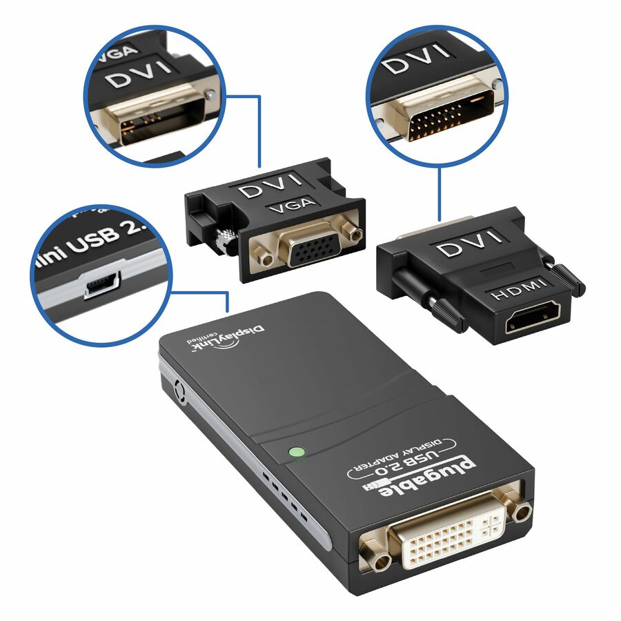 Plugable USB 2.0 to DVI/VGA/HDMI Video Graphics Adapter