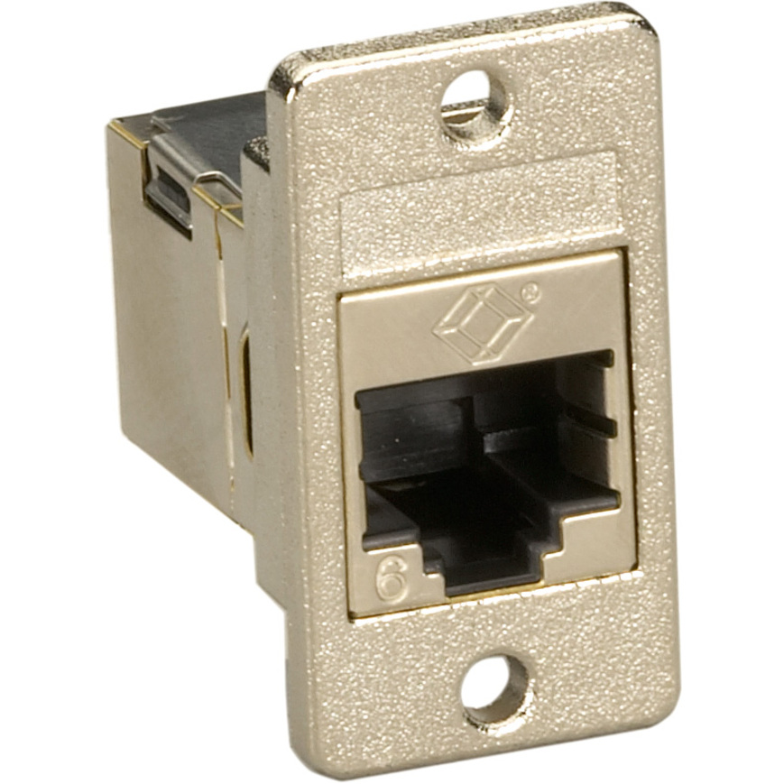 Black Box Panel Mount Cat6 Shielded Coupler Silver