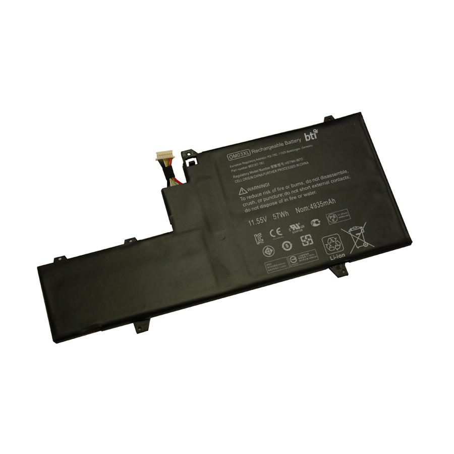 BTI OM03XL-BTI 11.55V 57WHR LI-ION BATTERY 863280-855, OM03057XL-PL, OM03XL ELITEBOOK 1030 G2, ELITEBOOK X360 1030 G2, X360 1060 G2