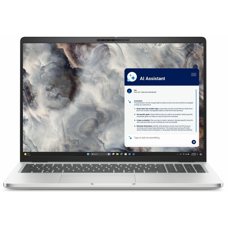 Dell Pro 16 Plus PB16250 16" Touchscreen Copilot+ PC Notebook - Full HD Plus - 60 Hz - Intel Core Ultra 7 266V - vPro Technology - 16 GB - 512 GB SSD - English (US) Keyboard - Silver