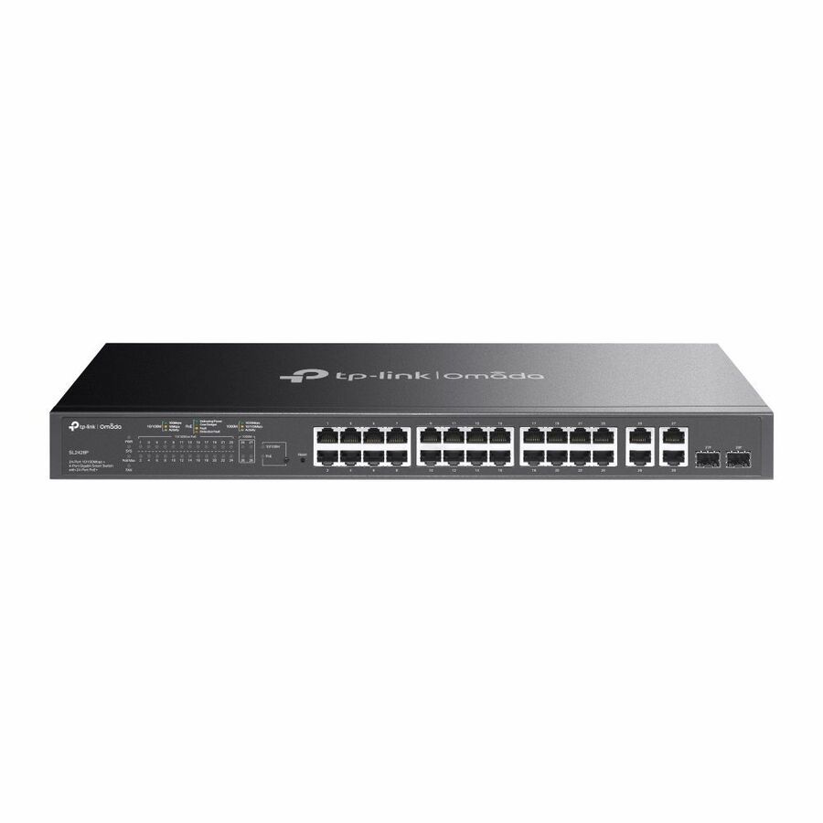 TP-Link Omada SL2428P - Omada 24-Port 10/100 Mbps + 4-Port Gigabit Smart Switch with 24-Port PoE+