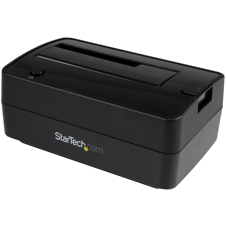 StarTech.com Single Bay USB 3.1 / eSATA to SATA Hard Drive Docking Station, USB 3.1 (10 Gbps)/eSATA Hard Drive Dock, 2.5/3.5" SATA HDD/SSD - Single-bay Hard Drive Docking Station; 2.5/3.5in SATA I/II/III; USB 3.2 Gen 2 (10 Gbps) or eSATA Host Connection; 4Kn; Toolless Top-Loading Design; LED Indicators; No Software or Drivers Required; Includes 3ft eSATA and USB-A/C cables