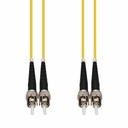 AddOn 30m ST to ST Yellow OS2 Duplex OFNR (Riser-Rated) SMF Fiber Patch Cable