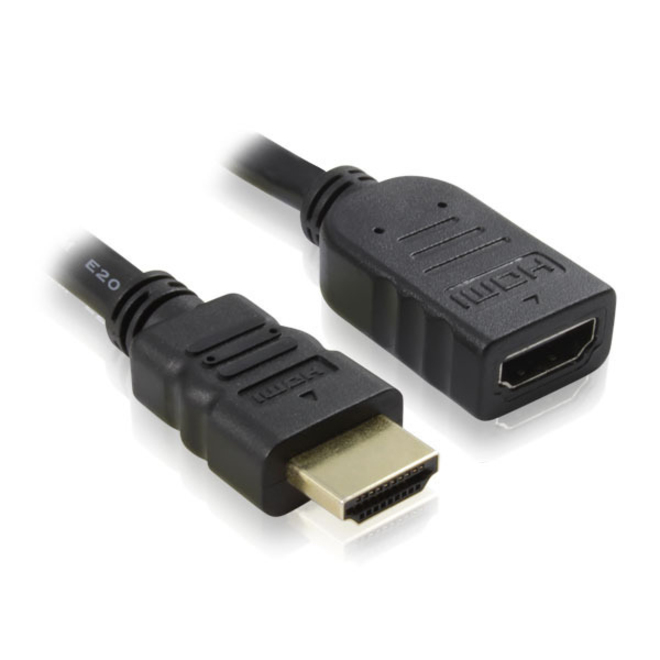 Unirise HDMI Extension Audio/Video Cable with Ethernet - 10 ft HDMI A/V Cable for Audio/Video Device - First End: 19-pin HDMI Digital Audio/Video - Male - Second End: 19-pin HDMI Digital Audio/Video - Female - 10.2 Gbit/s - Extension Cable - Supports up to 4096 x 2160 - 24 AWG - 1