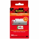 Scotch Thermal Laminating Pouches - Laminating Pouch/Sheet Size: 2.40" Width x 4.20" Length x 5 mil Thickness - Glossy - for ID Badge, Document, Photo, Lists, Card - Double Sided, Photo-safe - Clear - 100 / Pack