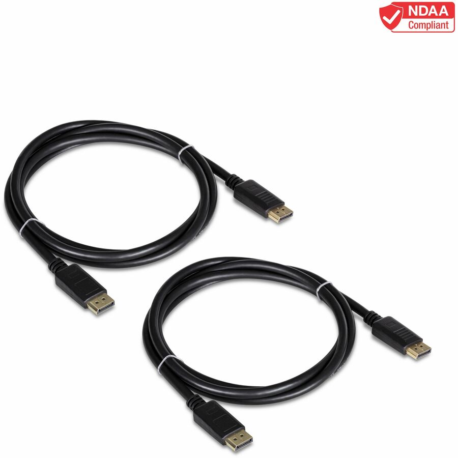 TRENDnet 6 Foot DisplayPort 1.2 Cable, 2-Pack, Includes 2 x DisplayPort 1.2 Cables, Supports up to 2560 x 1440 @ 144Hz, Black, TK-DP06/2