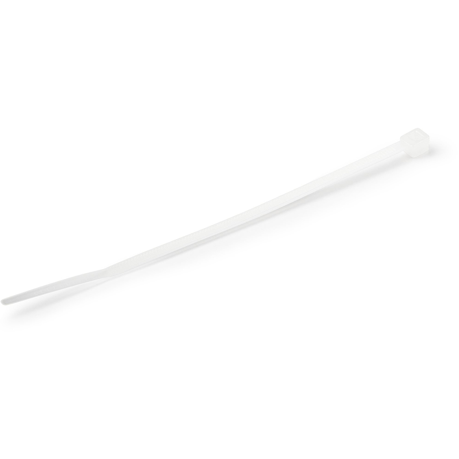 StarTech 4"(10cm) Cable Ties, 7/8"(22mm) Dia, 18lb(8kg) Tensile Strength, White Nylon Self Locking Zip Ties, UL Listed, 1000 Pack, TAA