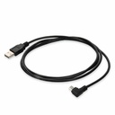 AddOn 2m USB A 2.0 Male to Micro-USB B 2.0 Right-Angle Male Black Cable