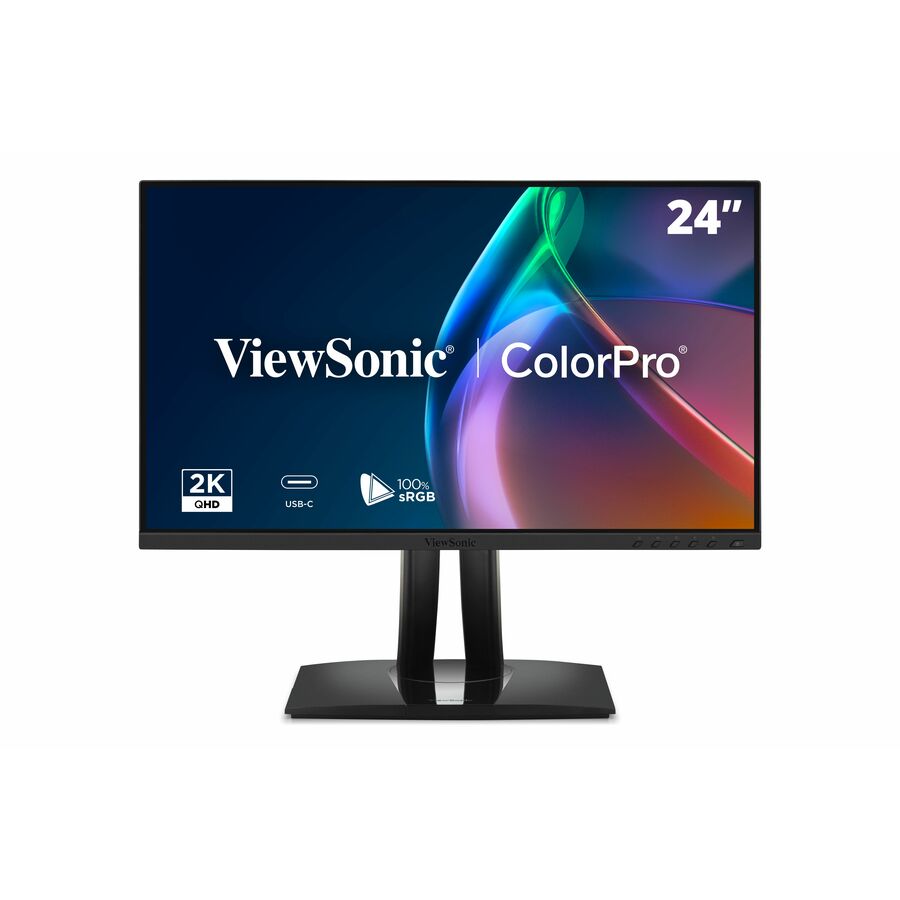 ViewSonic VP2456A 24 Inch 1080p ColorPro Monitor, IPS with 100% sRGB and Pantone Validated for Professional Graphic Design, Advanced Ergonomics, 120Hz, 90W USB-C, HDMI, and DisplayPort Inputs