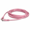 AddOn 25ft Pink CAT 6 PVC Ethernet Cable Snagless Bubble Boot RJ-45 M/M