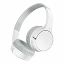 Belkin SoundForm Mini Headset - Stereo - Mini-phone (3.5mm) - Wired/Wireless - Bluetooth - 30 ft - On-ear, Over-the-head, Over-the-ear - Binaural - Circumaural - White