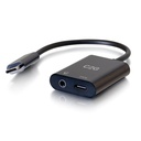 C2G USB C Multiport Adapter - USB C to Aux + USB C to C - Power Delivery up to 100W