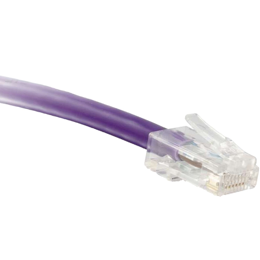 ENET Cat6 Purple 1 Foot Non-Booted (No Boot) (UTP) High-Quality Network Patch Cable RJ45 to RJ45 - 1Ft