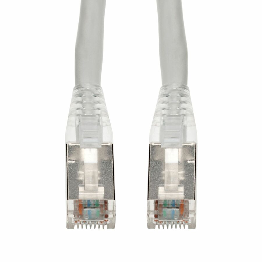 AddOn 1.5ft White CAT 6A Shielded PVC Ethernet Cable Snagless Easy Clear Boot RJ-45 M/M