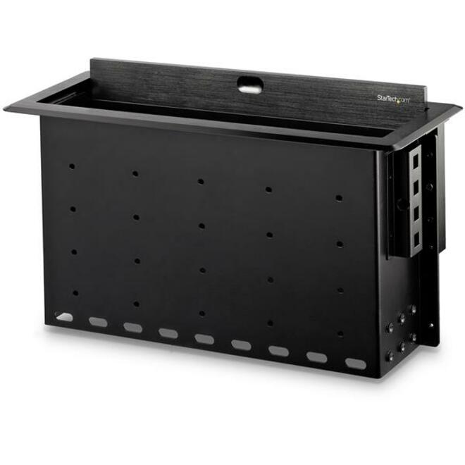 StarTech Dual-Module Conference Table Connectivity Box - Customizable - Add two connectivity modules of your choice (sold separately) - Add charging power, AV and laptop connections directly to your boardroom table - Features a lid that closes flush with the table's surface and a built-in cable organizer