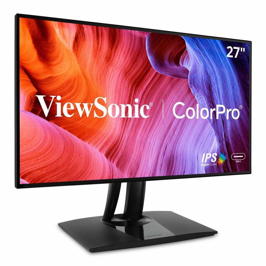 ViewSonic VP2768A 27 Inch 1440p ColorPro Monitor, IPS Display with 100% sRGB and Pantone Validated for Professional Photo Editing, Advanced Ergonomics, 90W USB-C, HDMI, and DisplayPort Daisy Chain