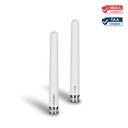 TRENDnet 3/6/7 dBi Outdoor Tri-Band Omni Antenna Kit, TEW-A057, 2.4GHz, 5GHz, 6GHz, Compatible with 802.11be/ ax/ac/n/g/b/a Routers and Access Points, N-Type Connector, White - 3/6/7 dBi Outdoor Tri-Band Omni Antenna Kit