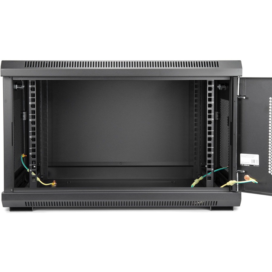 Rocstor SolidRack Wall Mount Rack Enclosure - Rocstor SolidRack 6U Wall Mount R106SH4 Rack Vented Enclosure - Front & Side Door Locks - 200 lb Maximum Weight Capacity - Assembled - 14.75" Rack Depth - Cold-rolled Steel - Optional Casters & Fans - 600mm x 450mm x 6U - ROHS & CE Certified - EIA-310-E & IP20 Protection Rating - VENTED WALLMOUNT STEEL CABINET - Black