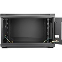 Rocstor SolidRack Wall Mount Rack Enclosure - Rocstor SolidRack 6U Wall Mount R106SH4 Rack Vented Enclosure - Front & Side Door Locks - 200 lb Maximum Weight Capacity - Assembled - 14.75" Rack Depth - Cold-rolled Steel - Optional Casters & Fans - 600mm x 450mm x 6U - ROHS & CE Certified - EIA-310-E & IP20 Protection Rating - VENTED WALLMOUNT STEEL CABINET - Black