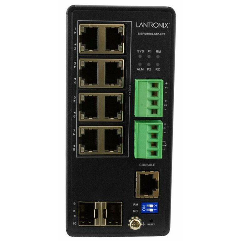 Lantronix Managed Hardened Gigabit Ethernet PoE++ Switch