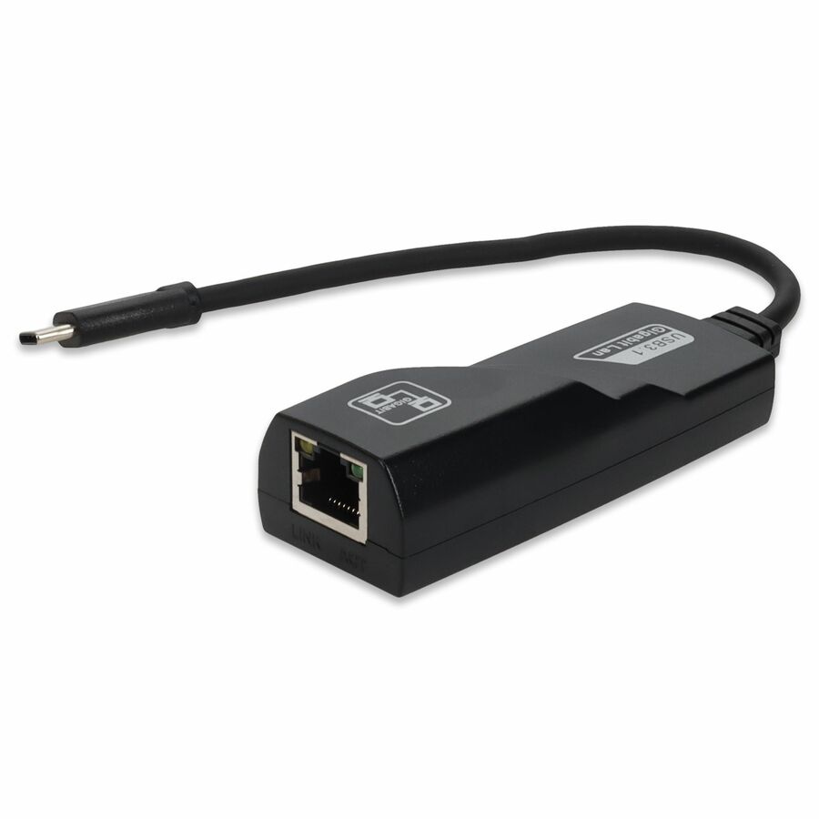 AddOn USB C 3.1 Male to RJ-45 Female Black Adapter