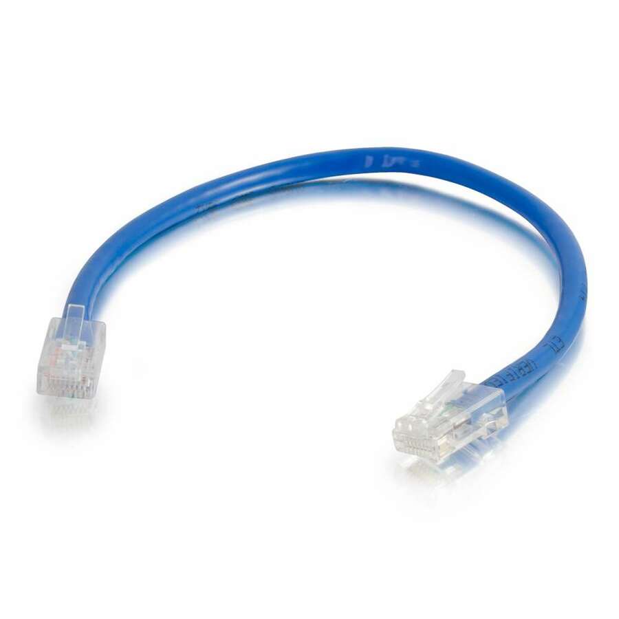 C2G 6in Cat6 Non-Booted Unshielded (UTP) Network Patch Cable - Blue