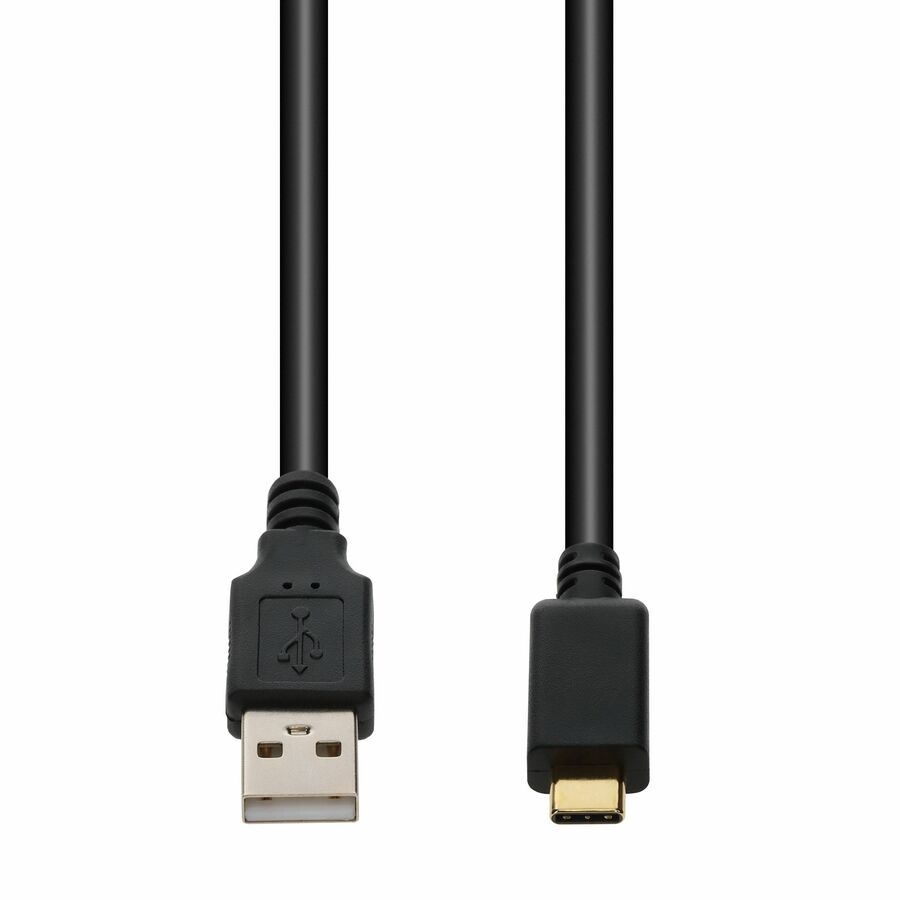 AddOn 2m USB A 2.0 (Male) to USB C 2.0 (Male) Black Cable, 480Mbps