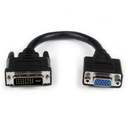 StarTech 8in DVI to VGA Cable Adapter - DVI-I Male to VGA Female