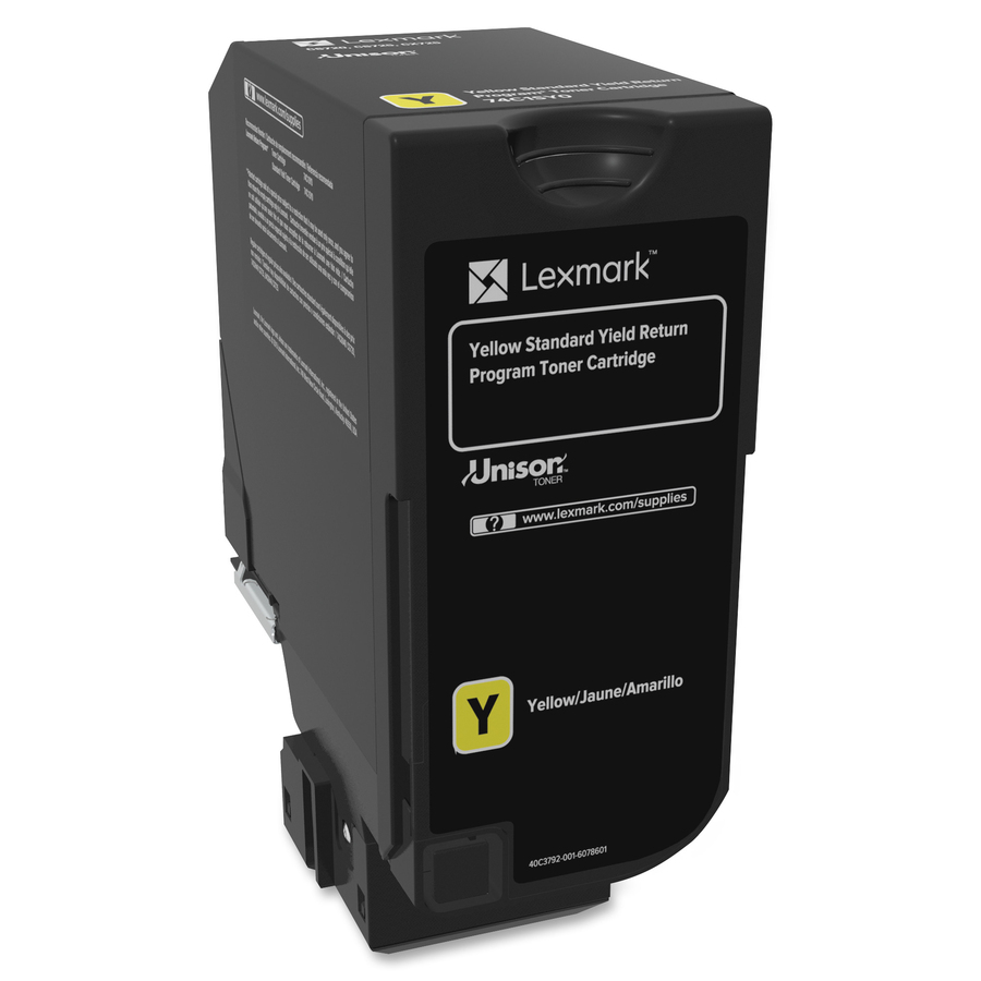 Lexmark Unison Original Toner Cartridge - Laser - Standard Yield - 7000 Pages - Yellow - 1 Each
